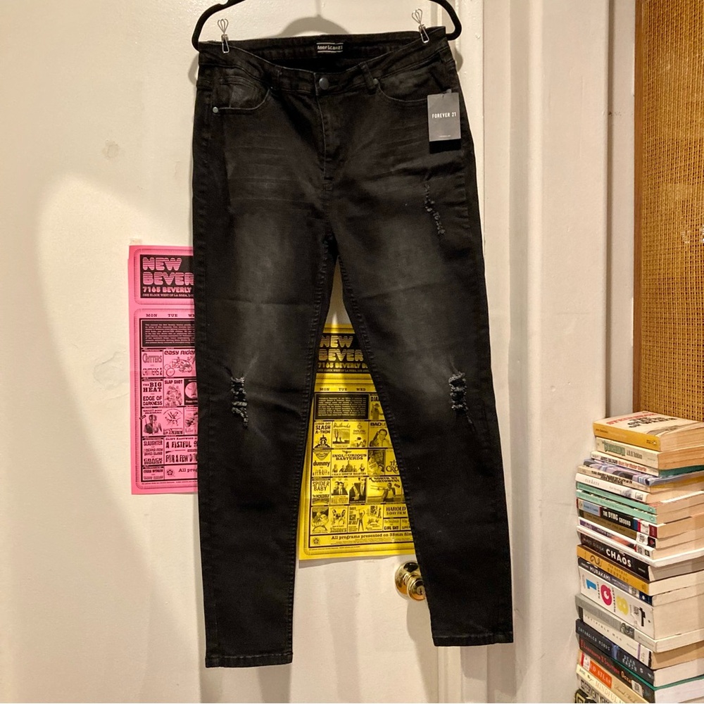 American Bazi Distressed Plus Size Jeans Black Vintage Wash Brand New NWT